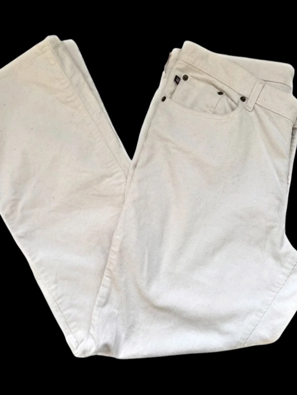 Polo Jeans Ralph Lauren Pants Corduroy Off White Flared Bootcut Cotton Blend 14